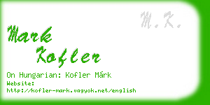 mark kofler business card